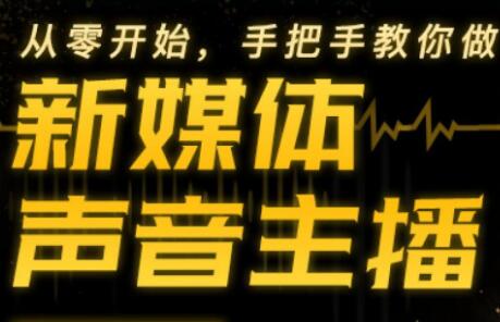 靠声音赚钱，手把手教你做，新媒体声音主播，0成本变现