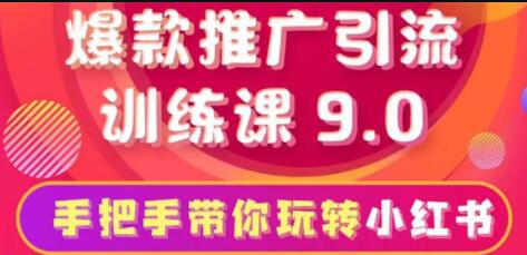 小红书怎么推广，小红书爆款推广引流训练课9.0，带你一部手机即可月赚万元