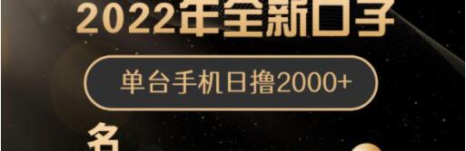 《全新口子京东小项目》手机批量搬砖玩法，一部手机日撸2000+